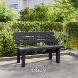 Garden Bench Two Seater with Backrest Outdoor Patio Furniture