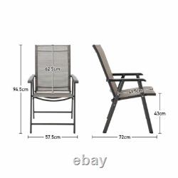 Garden Bistro Patio Furniture Folding Table Chairs Outdoor Indoor Break Tea Set