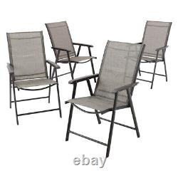 Garden Bistro Patio Furniture Set Folding Table Chairs Outdoor Indoor Rattan NEW