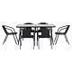 Garden Bistro Patio Furniture Table Chairs Outdoor Indoor Rattan Folding Chair