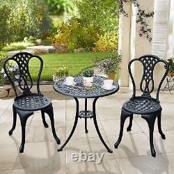 Garden Bistro Set Outdoor Table Chairs Aluminium Patio Lawn Furniture