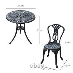 Garden Bistro Set Outdoor Table Chairs Aluminium Patio Lawn Furniture