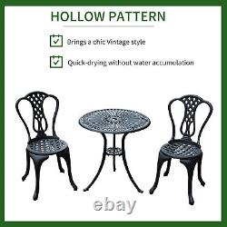 Garden Bistro Set Outdoor Table Chairs Aluminium Patio Lawn Furniture