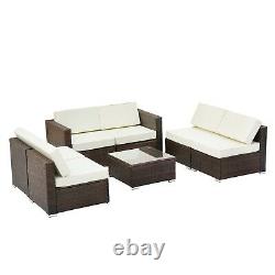 Garden Corner Sofa Rattan Garden Furniture Patio Lounge Set 6 Seater All-Weather