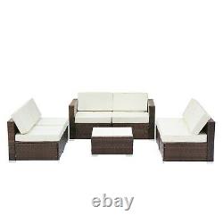 Garden Corner Sofa Rattan Garden Furniture Patio Lounge Set 6 Seater All-Weather