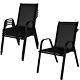 Garden Folding Table & Chair Black Furniture Outdoor Summer Modern Patio Set