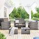 Garden Furniture 6 Seater Rattan Coffee Table Sofa Chairs Set Outdoor Patio