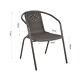 Garden Furniture Bistro Patio Folding Table Rattan Chairs In/ Outdoor Tea Dining