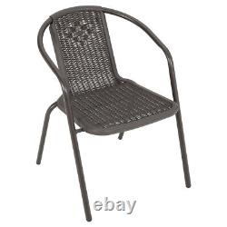 Garden Furniture Bistro Patio Table Chairs Outdoor Indoor Folding Rattan Modern