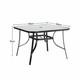 Garden Furniture Bistro Set Patio Indoor Outdoor Clear Black Table Rattan Chair