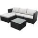 Garden Furniture Corner Sofa Cover Rattan L-shape 4 Seater+cushion Outdoor Patio