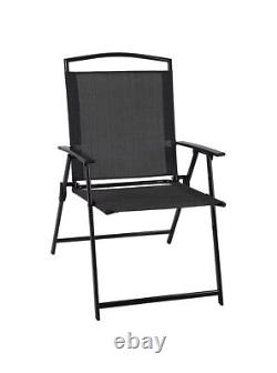 Garden Furniture Outdoor Patio Folding Set Miami Charcoal 6 Piece Garden Patio