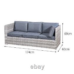 Garden Furniture Rattan Corner Sofa Set Acorn Corner sofa set with grey cushion