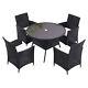 Garden Furniture Rattan Table Chair Bistro Set Outdoor Wicker Patio Dining Table