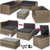 Garden Furniture Rattan Table And Chairs Sofa Set Outdoor Corner Patio Cushions