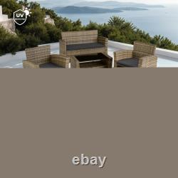 Garden Furniture Rattan Table and Chairs with Storage Outdoor Sofa Set Patio