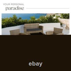 Garden Furniture Rattan Table and Chairs with Storage Outdoor Sofa Set Patio