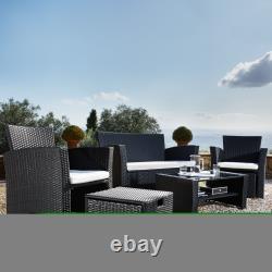 Garden Furniture Rattan Table and Chairs with Storage Outdoor Sofa Set Patio