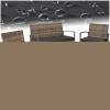 Garden Furniture Set 2 Chairs, 1 Padded Bench, 1 Table Outdoor Patio Rattan