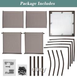 Garden Furniture Set 3 Piece Outdoor Patio Chairs & Glass Table Balcony Bistro