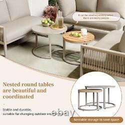 Garden Furniture Set 7 Seater Outdoor Patio Conservatory Corner Sofa with Tables