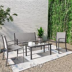 Garden Furniture Set, Indoor Outdoor 4 Piece set Patio Furniture Sofa Set