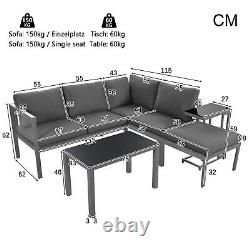 Garden Furniture Set Lounge Set Corner Sofa Table Outdoor Patio Conservatory