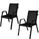 Garden Furniture Set Outdoor Summer Patio Black Table & Chair Metal Folding