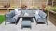 Garden Furniture Set Outdoor Seating Patio Bettina U Shape With Gas Fire Pit