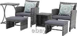 Garden Furniture Set Patio Conservatory Rattan Sofa Nesting Side Coffee Table