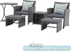 Garden Furniture Set Patio Conservatory Rattan Sofa Nesting Side Coffee Table