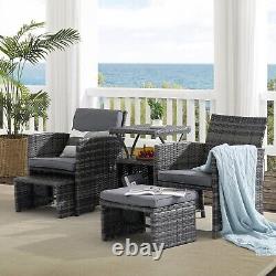 Garden Furniture Set Patio Conservatory Rattan Sofa Nesting Side Coffee Table