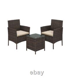 Garden Furniture Set Patio Furniture Bistro Set 2 Seater Rattan Chairs and Table