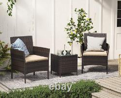 Garden Furniture Set Patio Furniture Bistro Set 2 Seater Rattan Chairs and Table