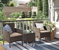 Garden Furniture Set Patio Furniture Bistro Set 2 Seater Rattan Chairs and Table