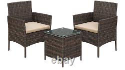 Garden Furniture Set Patio Furniture Bistro Set 2 Seater Rattan Chairs and Table