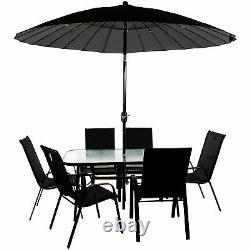 Garden Furniture Set Patio Outdoor Large Seating Dining Area Chair Table Parasol