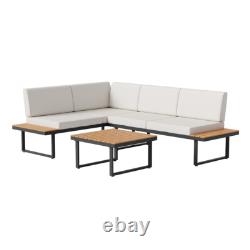 Garden Furniture Set Patio Sofa Set Outdoor Coffee Table & Chair with Cushion