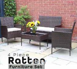 Garden Furniture Set Rattan Patio Conservatory Balcony Available in 2 Colors