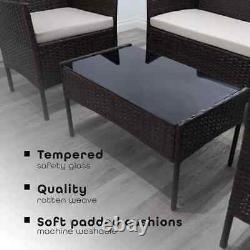 Garden Furniture Set Rattan Patio Conservatory Balcony Available in 2 Colors