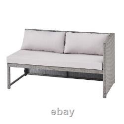 Garden Furniture Sofa Set Grey Black Brown Rattan Patio Outdoor Corner L Shape