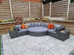 Garden Furniture Summer Outdoor seating Patio Jessica Large Corner sofa in Grey