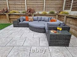 Garden Furniture Summer Outdoor seating Patio Jessica Large Corner sofa in Grey