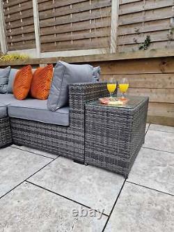 Garden Furniture Summer Outdoor seating Patio Jessica Large Corner sofa in Grey