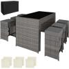 Garden Furniture Table And Chairs Rattan Set Outdoor Patio Aluminium Dining Cube
