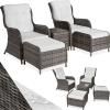 Garden Furniture Table And Chairs Rattan Set Outdoor Patio Bistro Sun Loungers