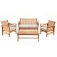 Garden Gear Acacia Garden 4 Piece Sofa Set Cushions Outdoor Patio Lawn Furniture