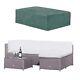 Garden Gear Rattan Daybed Furniture Outdoor Patio Lounger 4pc Sofa & Table Set