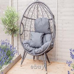 Garden Life Egg Chair Outdoor Rattan Patio Furniture Indoor Home Cushion Seat