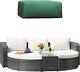 Garden Life Outdoor Rattan Furniture 5pc Patio Sofa Day Bed Chair Table Set New